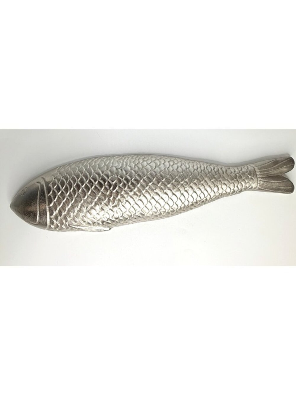 Large Cast Aluminum Fish Wall Decor 23" Silver Coastal Nautical Lake House Art